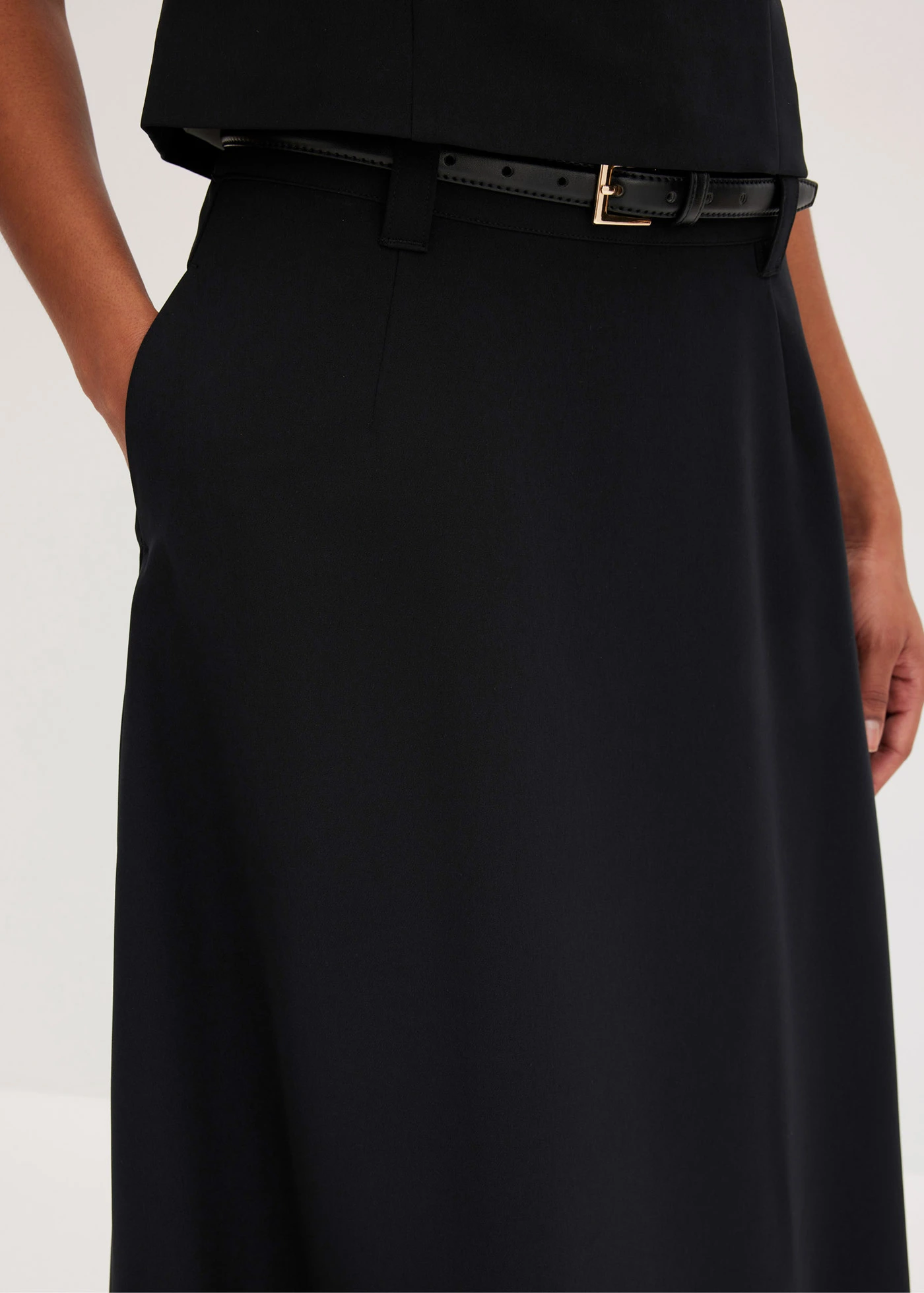 Maxi rok • zwart/wolwit • bonprix online shop