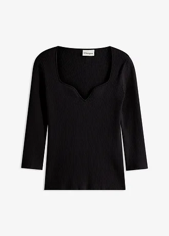 Fijn gebreide trui • zwart • bonprix online shop