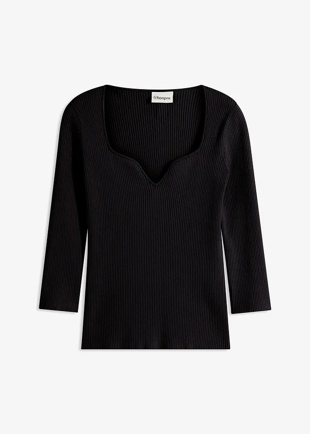 Fijn gebreide trui • zwart • bonprix online shop