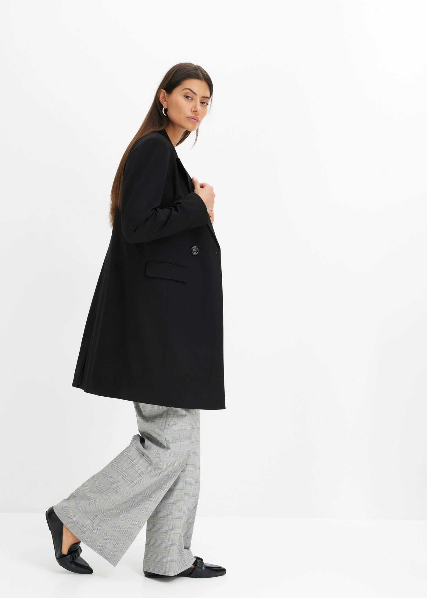 Blazer lung • negru • magazin bonprix