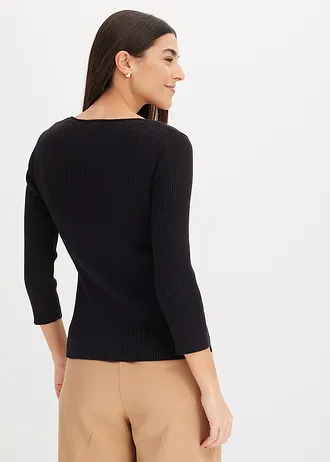 Fijn gebreide trui • zwart • bonprix online shop