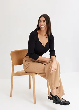 Fijn gebreide trui • zwart • bonprix online shop