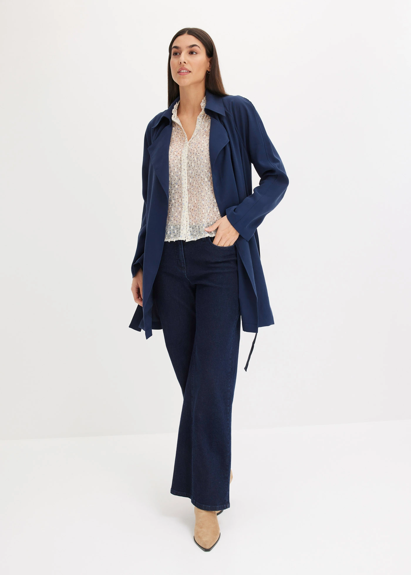 korte trenchcoat • donkerblauw • bonprix online shop