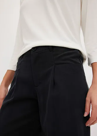 Palazzo broek met comfortabel tailleband • zwart washed • bonprix online shop