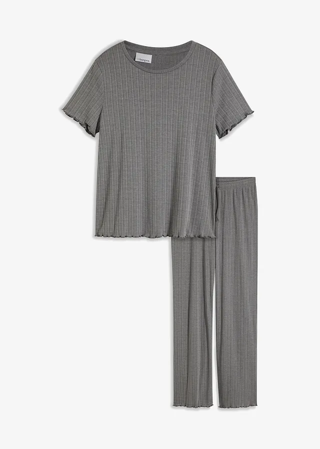 Pyjama • grijs gemêleerd • bonprix online shop