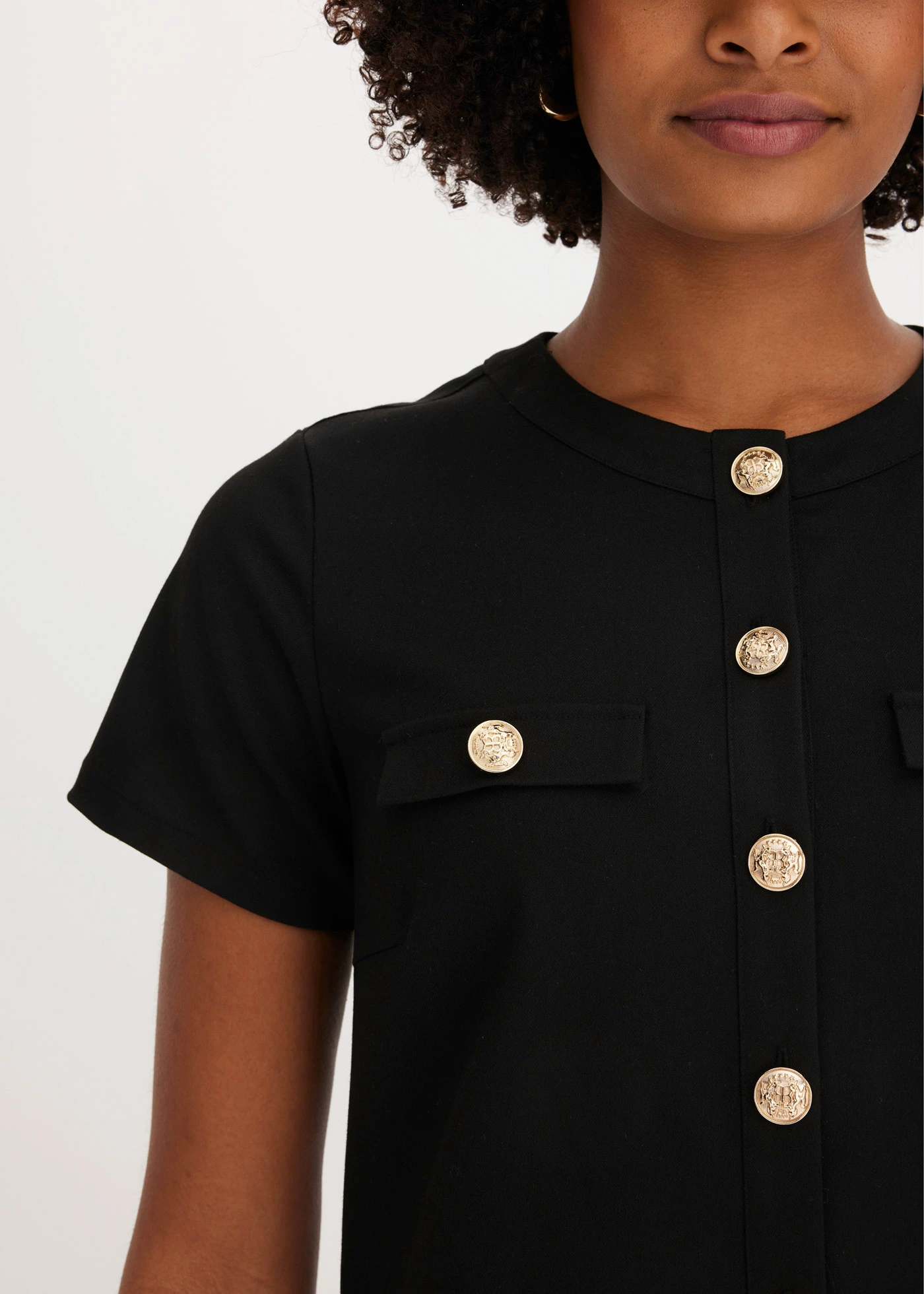 Mini jurk met licht uitlopende rok • zwart • bonprix online shop