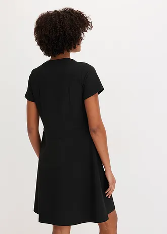 Mini jurk met licht uitlopende rok • zwart • bonprix online shop