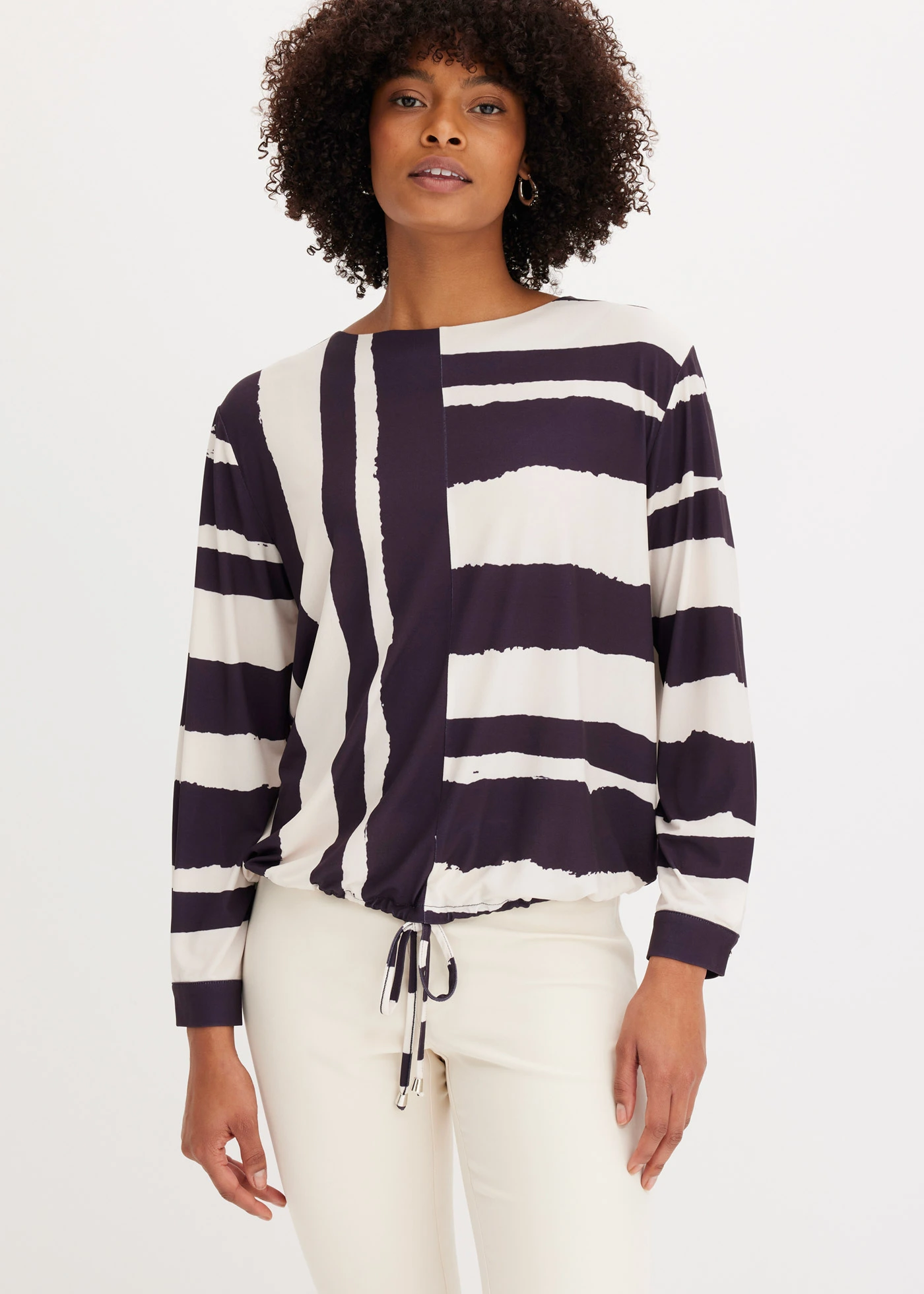 Shirt tuniek • ivoorkleur-nachtblauw gestreept • bonprix online shop