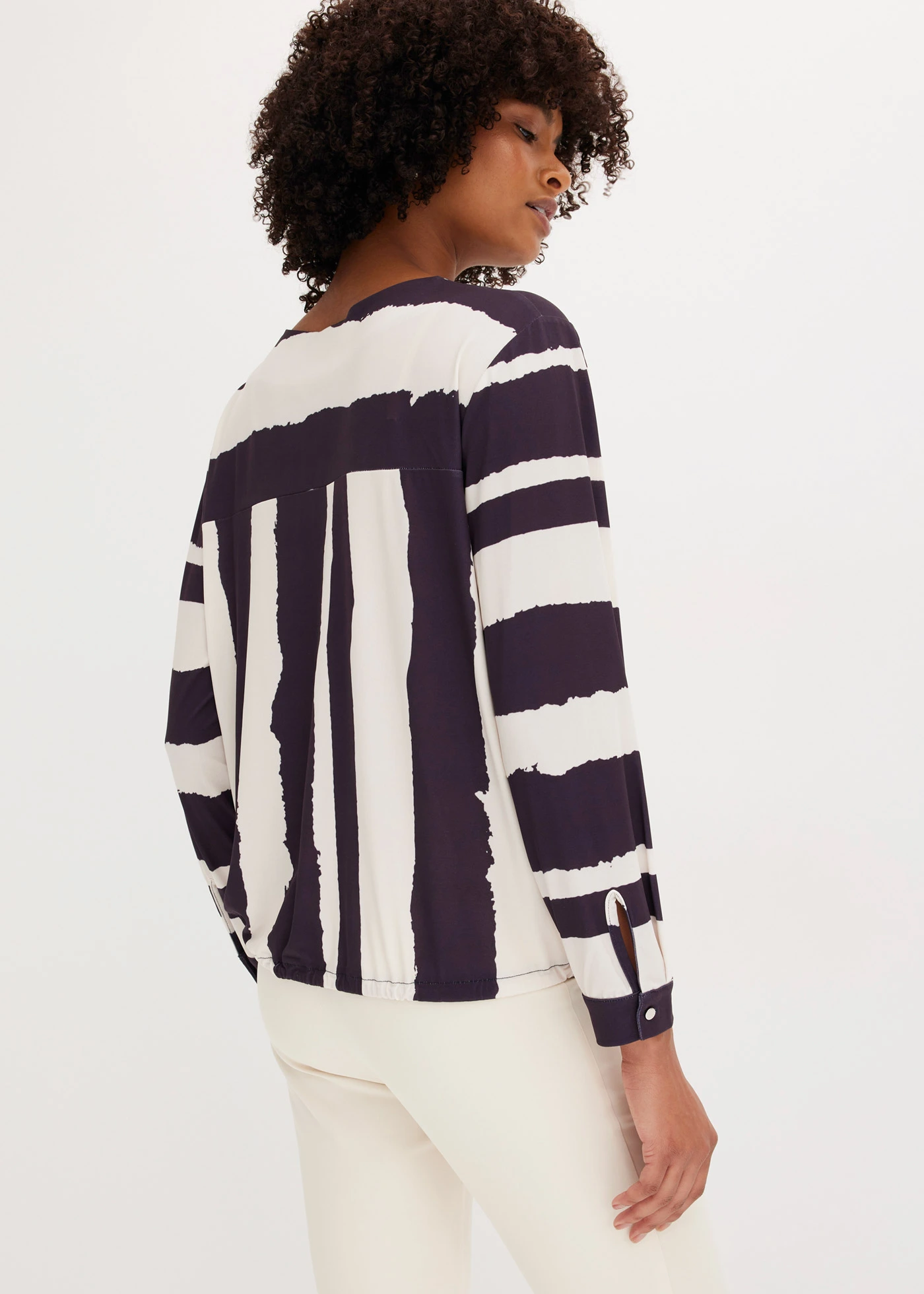 Shirt tuniek • ivoorkleur-nachtblauw gestreept • bonprix online shop