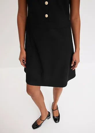 Mini jurk met licht uitlopende rok • zwart • bonprix online shop