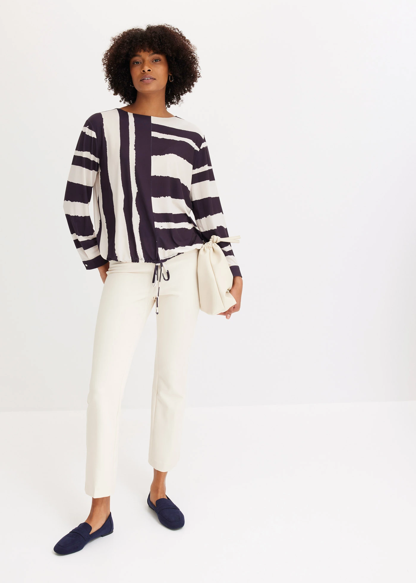 Shirt tuniek • ivoorkleur-nachtblauw gestreept • bonprix online shop