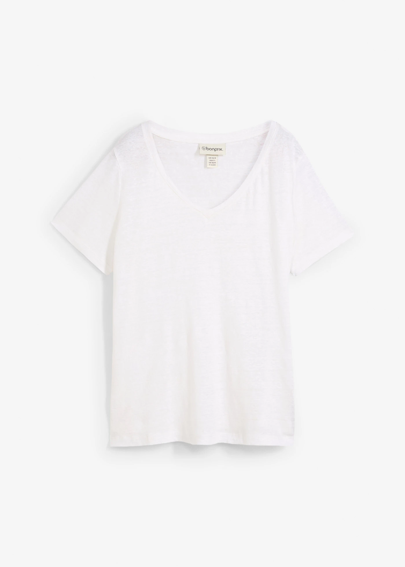 T-shirt van puur linnen • wit • bonprix online shop