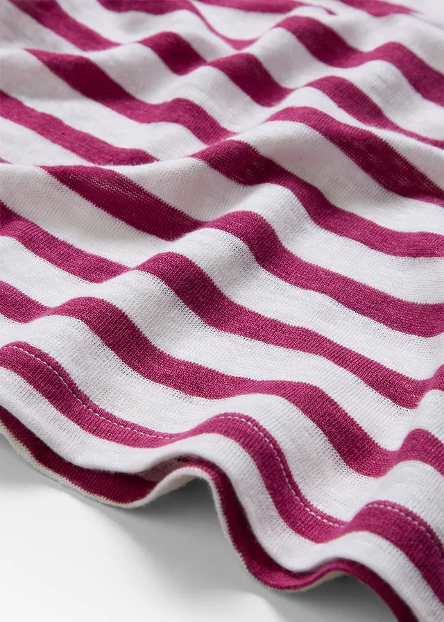 Linnen shirt met vleermuismouwen • violet-wit gestreept • product-page.page-title-suffix