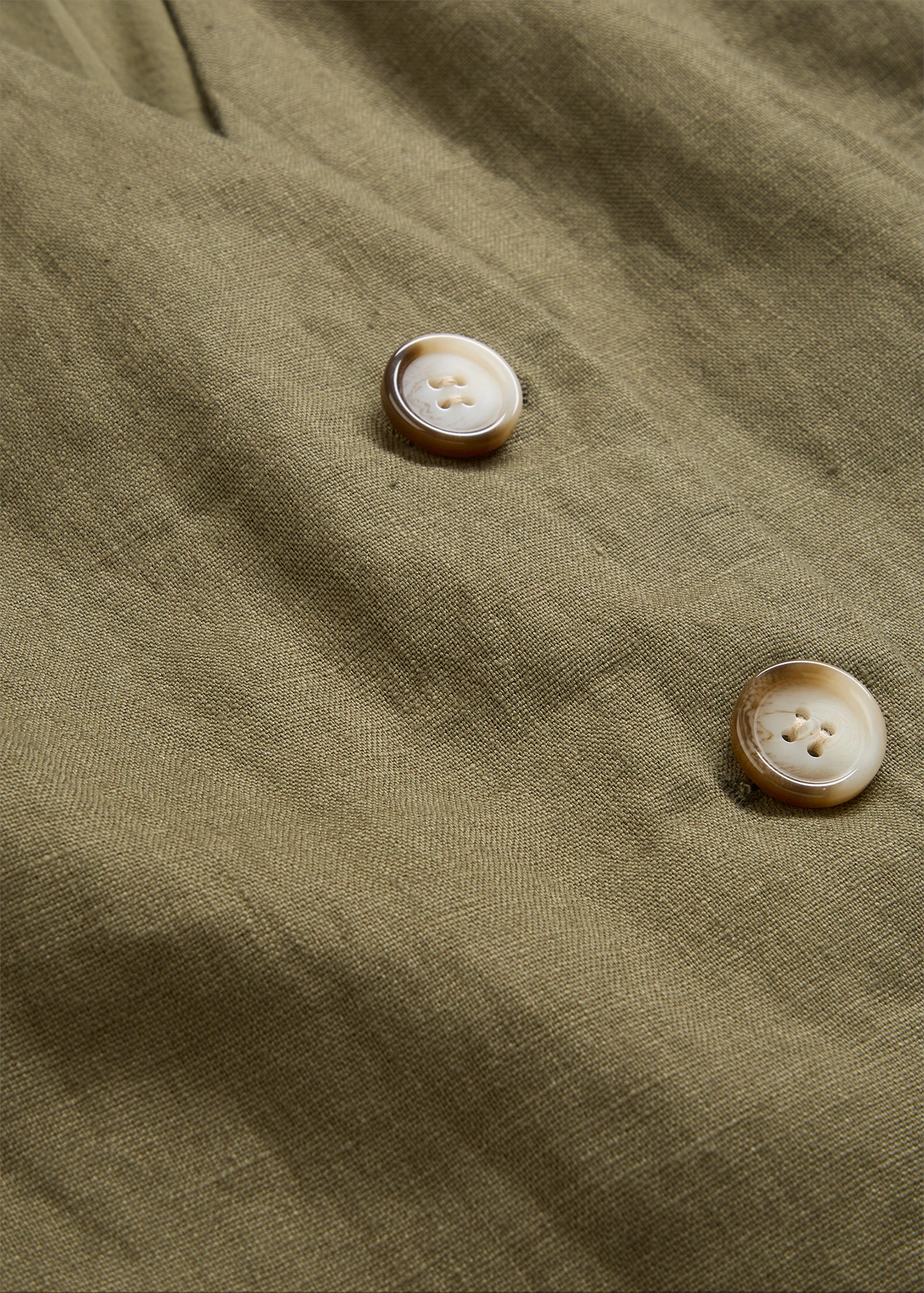 Mellény tiszta lenből • sötét olívazöld • bonprix áruház