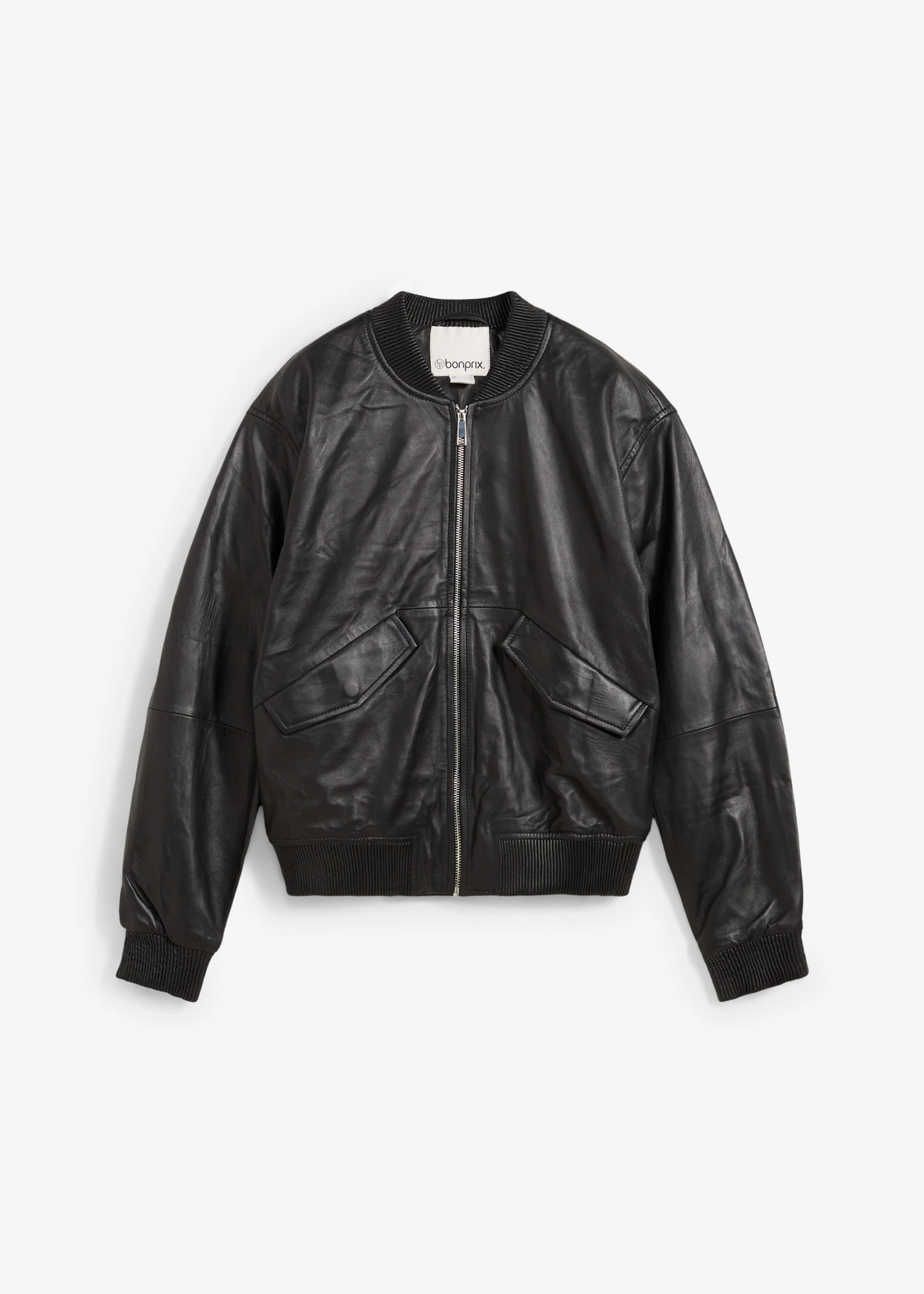 Leren blouson van lamsnappa • zwart • bonprix online shop