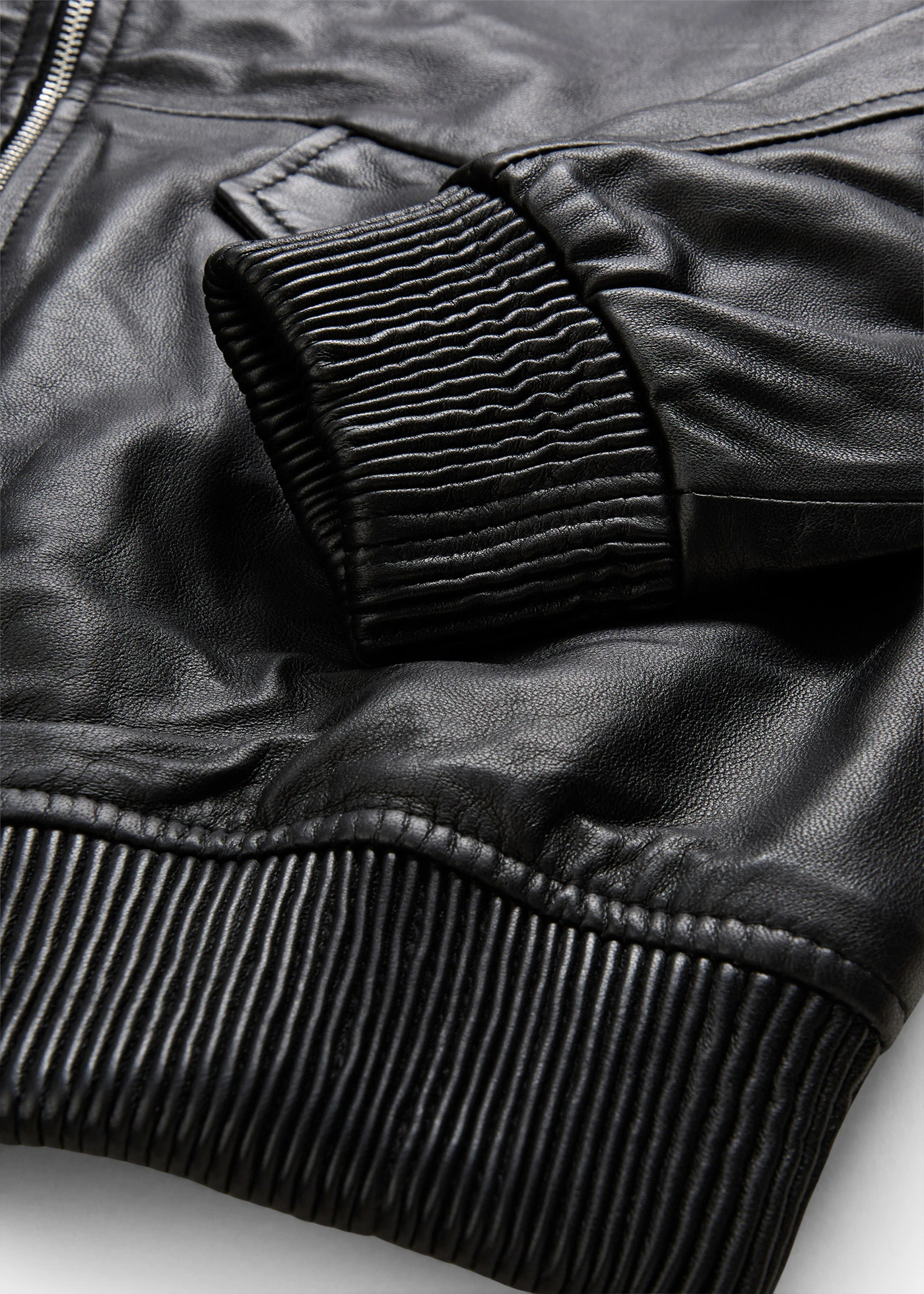 Leren blouson van lamsnappa • zwart • bonprix online shop