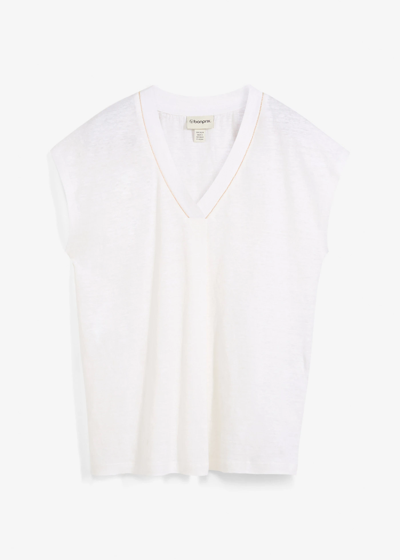 T-shirt 100% lin • blanc • Boutique bonprix