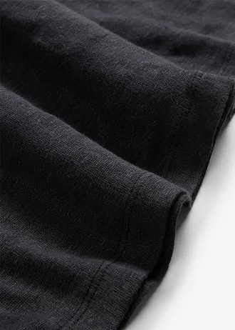 Tricou din in 100% • negru • magazin bonprix