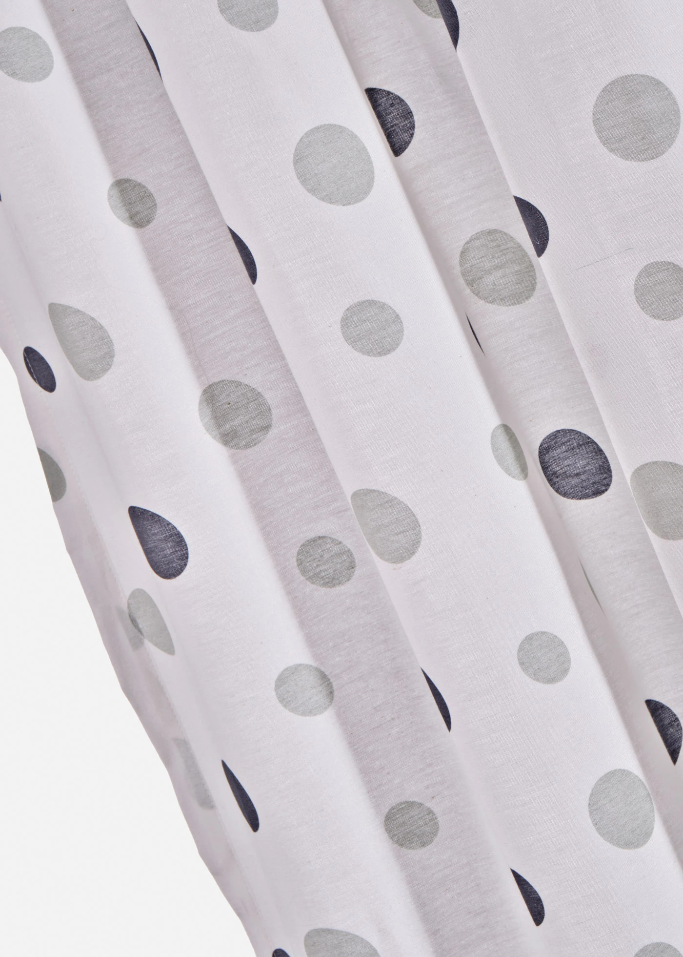 Gordijn van gerecycled polyester met stippenprint (1 stuk) • wit-grijs • bonprix online shop