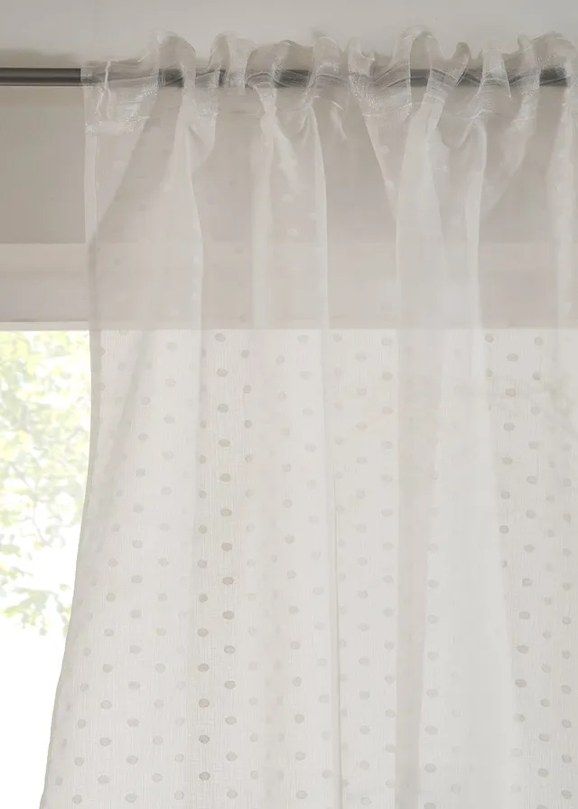 Voilage à pois jacquard (1 pce) • pois blanc • product-page.page-title-suffix