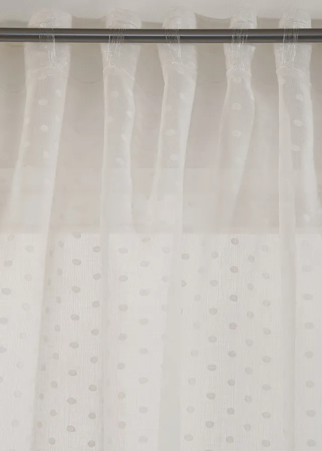Voilage à pois jacquard (1 pce) • pois blanc • product-page.page-title-suffix