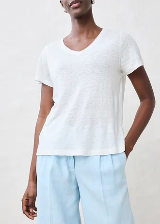 T-shirt van puur linnen • wit • bonprix online shop