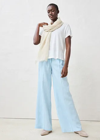 Tricou din in 100% • alb • magazin bonprix