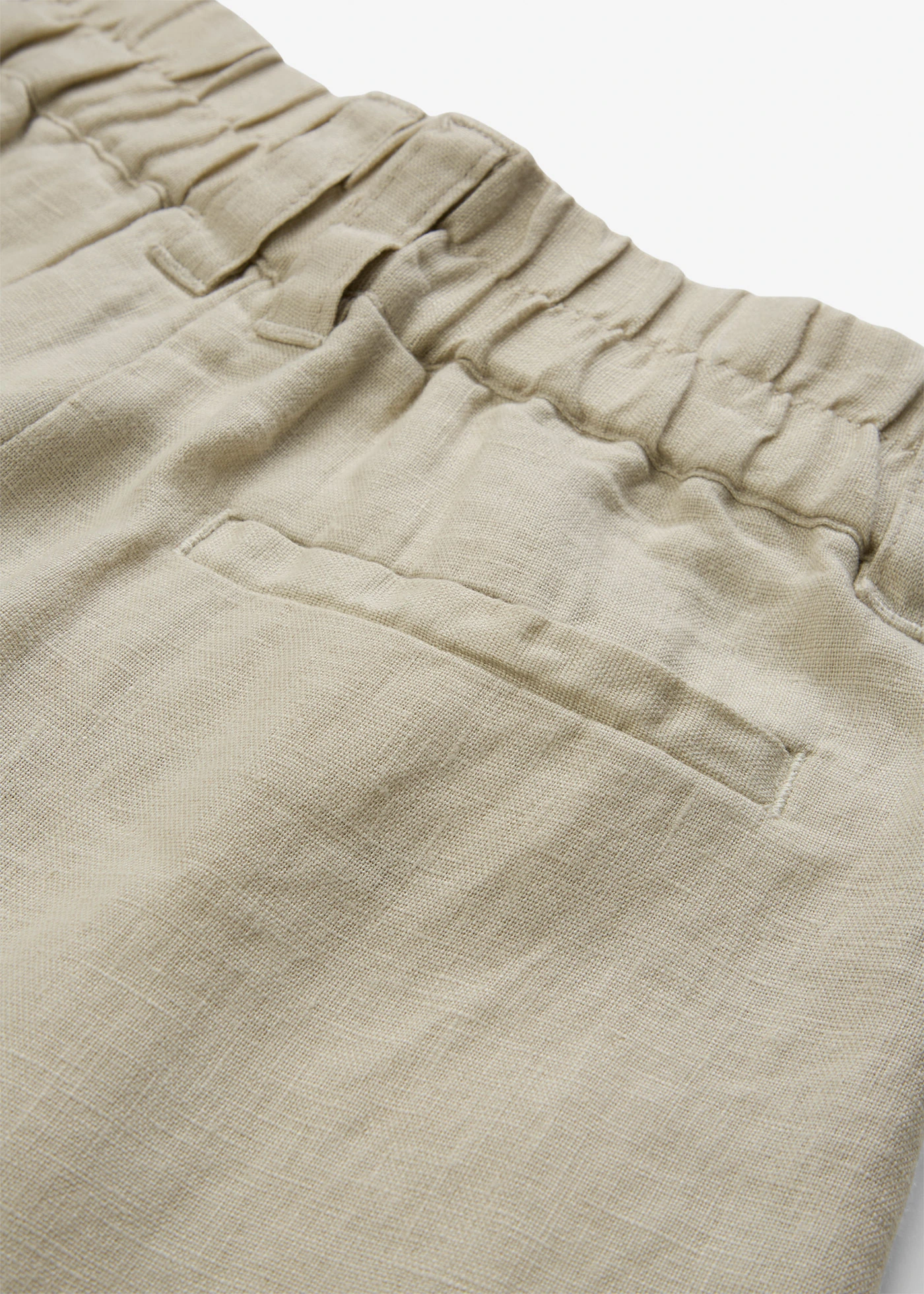 Spodnie z zakładkami, z czystego lnu • jasny piaskowy • sklep bonprix