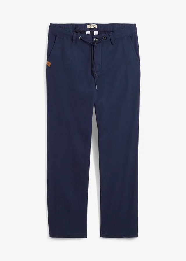 Pantalon chino droit et ample, 100% coton