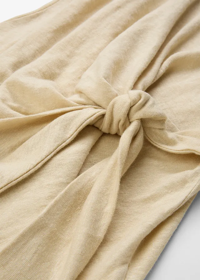 Wikkelshirt van puur linnen • lichtsand • product-page.page-title-suffix