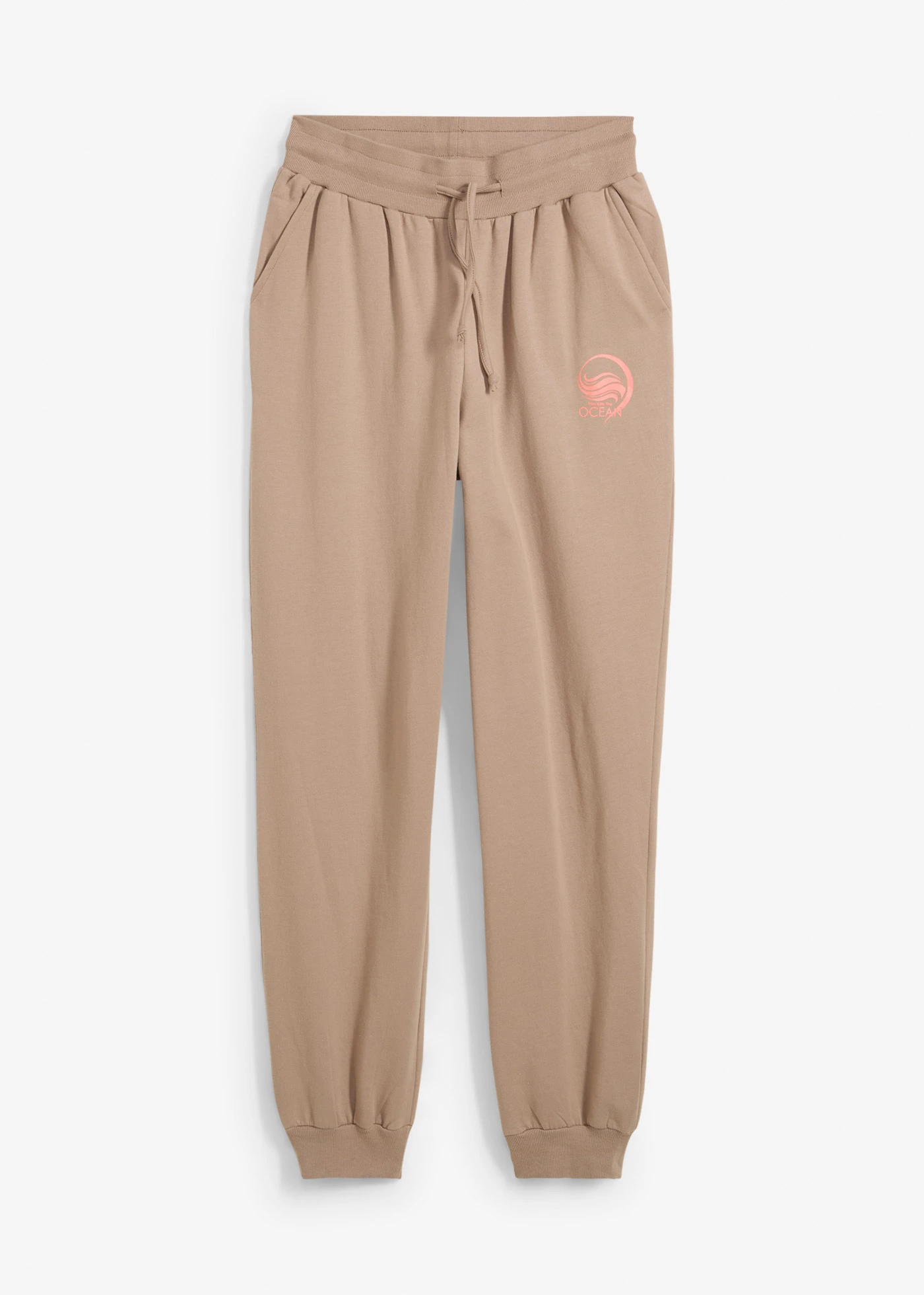 Sweatpants van katoen • taupe-zalm • bonprix online shop