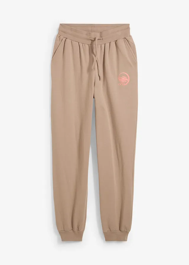 Sweatpants van katoen • taupe-zalm • bonprix online shop