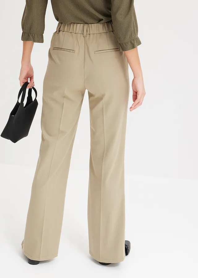 Pantalon à taille élastiquée, Couleur: new kaki