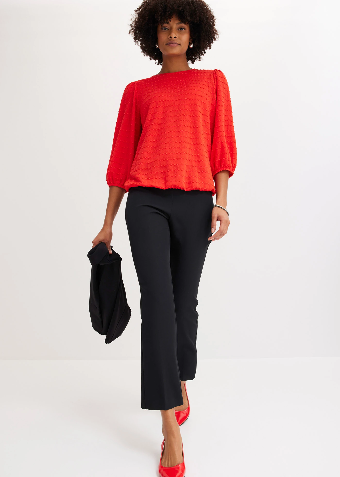 Shirt tuniek met structuur • aardbeirood • bonprix online shop