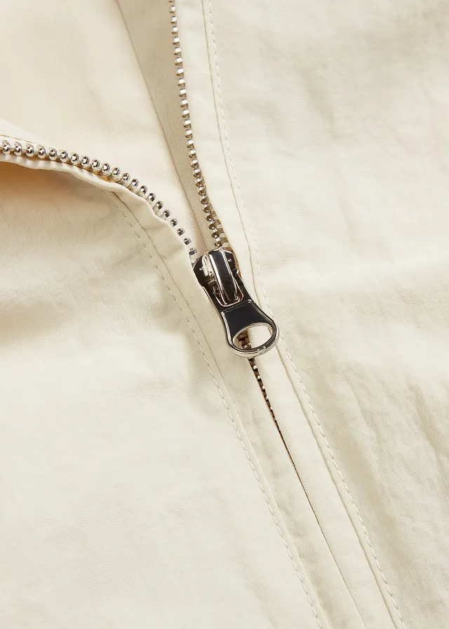 Blouson court et doux, Couleur: écru