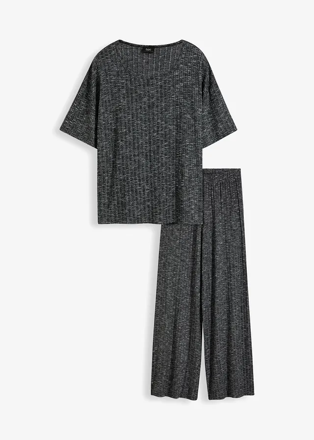 Costum de casă oversize relaxat din material ripsat