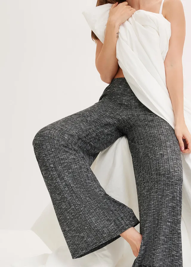 Domáce oblečenie, oversized • čierna   /svetlosivá melírované • obchod bonprix