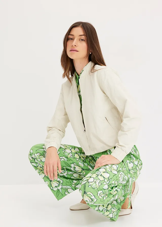 Blouson court et doux ecru