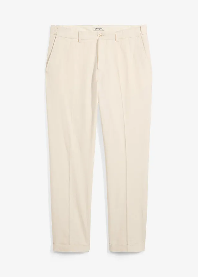 Linnen broek, regular fit