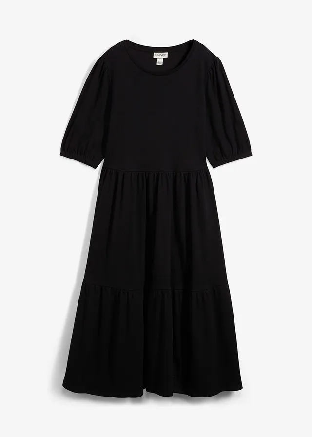 Robe en jersey 100% coton, Couleur: noir