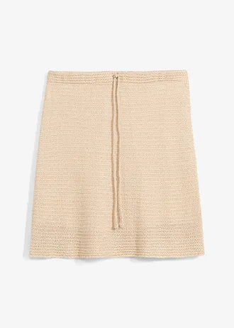 Minirok van kant, gevoerd • kiezelbeige • bonprix online shop