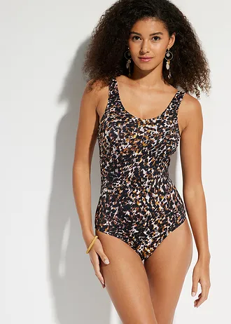 Costum de baie • negru-imprimeu leo • magazin bonprix