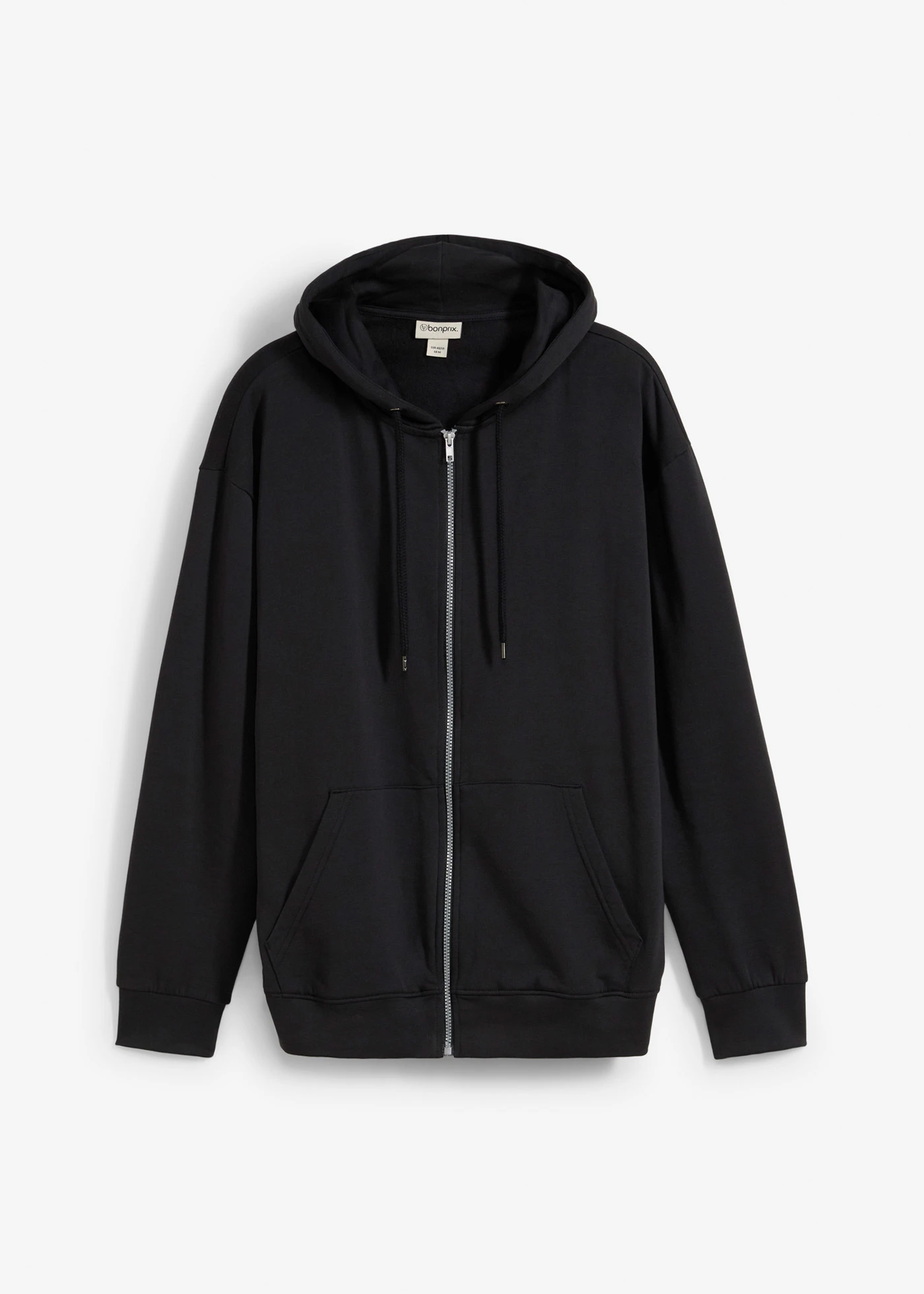 Mikinová bunda s kapucňou, Loose Fit • čierna • obchod bonprix