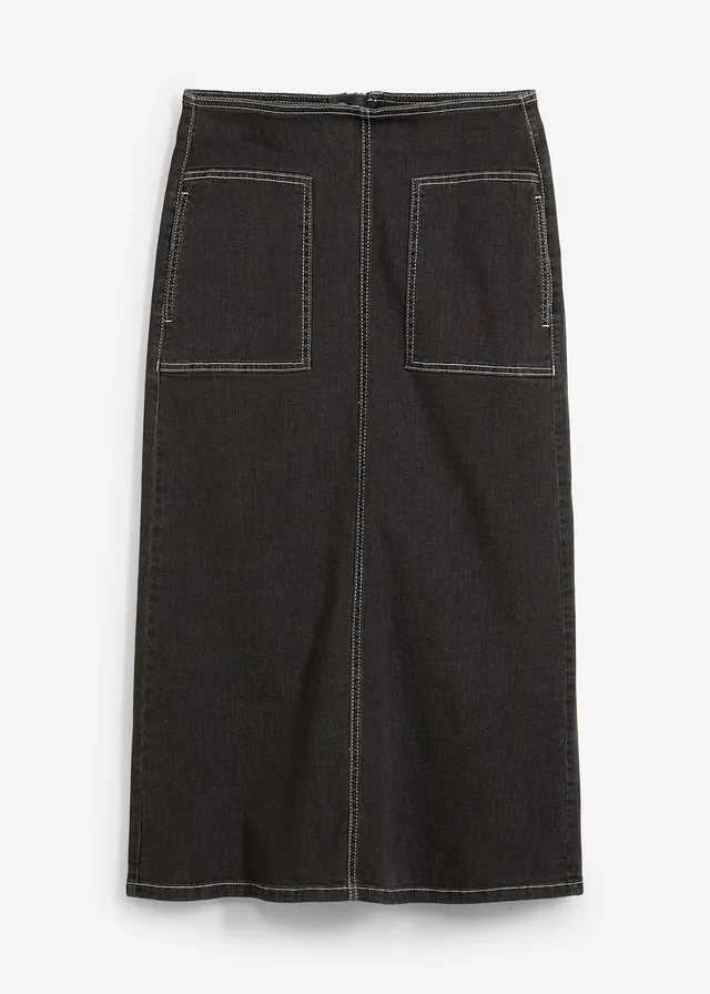 Fustă de blugi mid waist, lungime midi