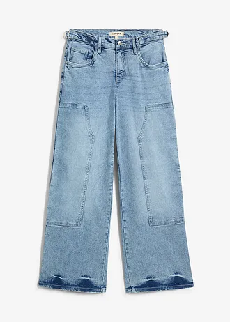 Wide-Leg-Jeans, Mid Waist