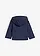 Sweat zippé réversible pour bébé, Couleur: bleu foncé/blanc cassé