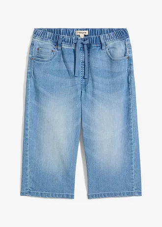 Chlapecké dlouhé bermudy bez zapínání, Slim Fit • světle modrý denim • bonprix obchod