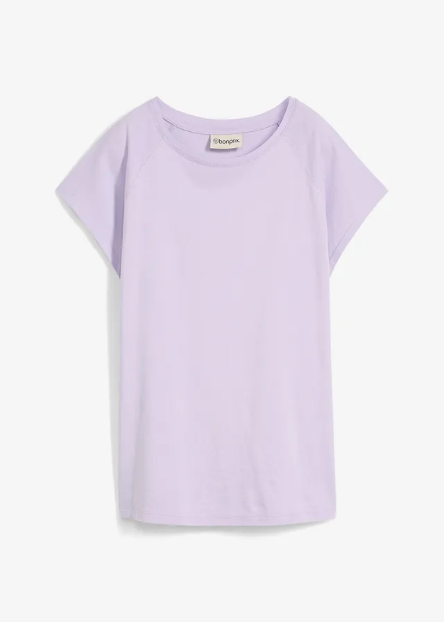 T-shirt van biologisch katoen, Kleur: zacht lila