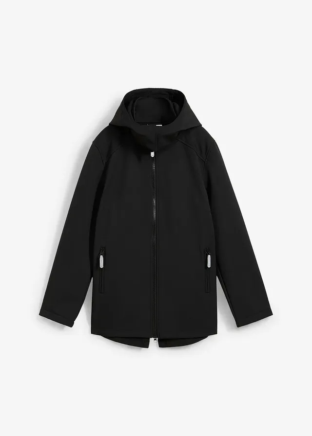 Parka softshell à capuche amovible, imperméable • noir • Boutique bonprix