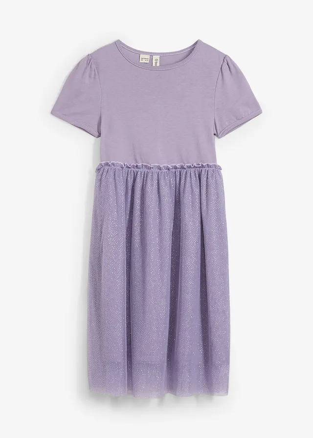 Rochie din jerse cu tul